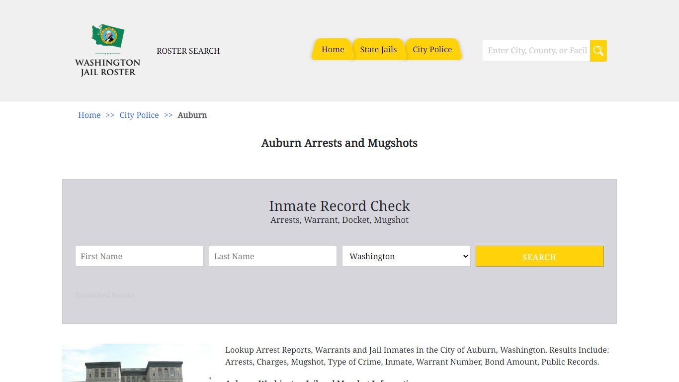 Auburn Arrests and Warrants | Jail Roster Search