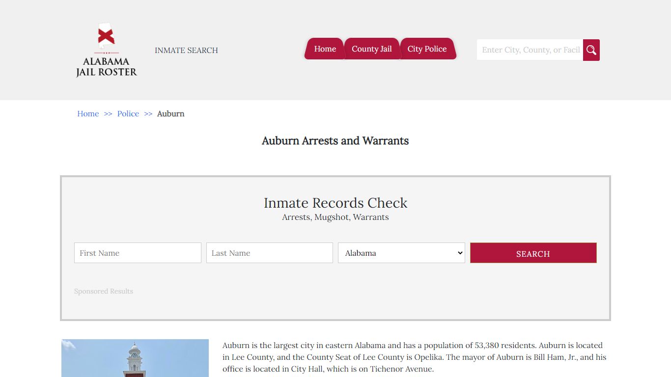 Auburn Arrests and Warrants | Alabama Jail Inmate Search